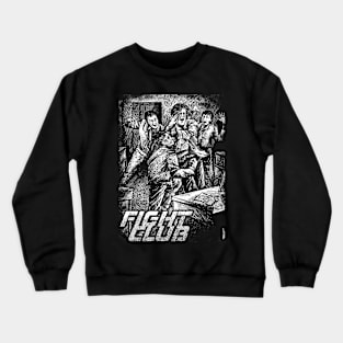 fight club hand drawing illustration design Crewneck Sweatshirt